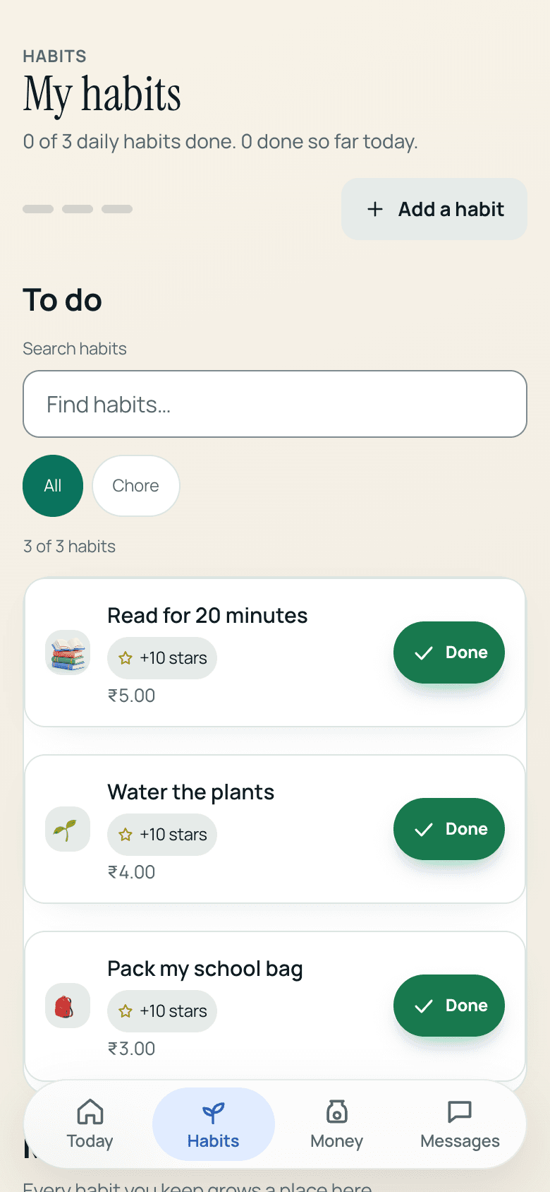 Everyday habits in the fictional Rao family’s current app
